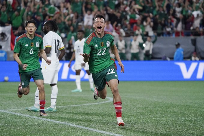 México derrota a Ghana con goles de H. Lozano y Chino Huerta