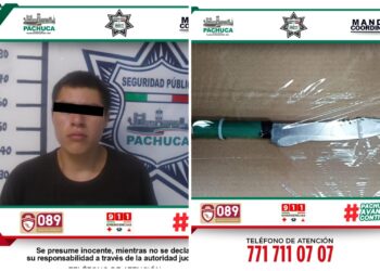 Policía de Pachuca detiene a hombre por intento de asalto con arma punzocortante