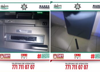Policías de Pachuca retiran trampa de cajero automático en Avenida Universidad
