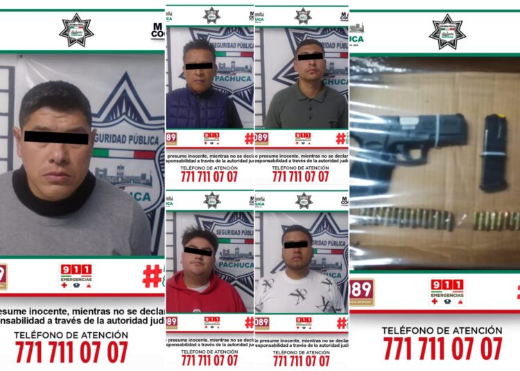 Detienen a 5 extorsionadores de locatarios del mercado Miguel Hidalgo de Pachuca