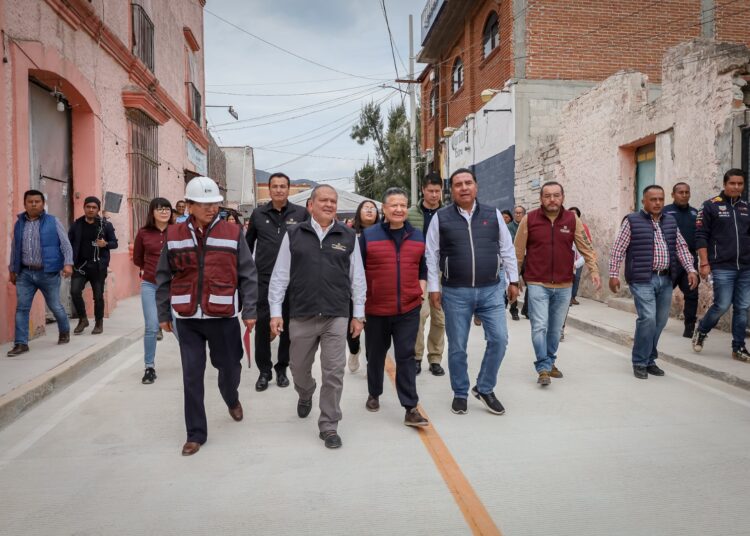 Supervisa Menchaca Salazar construcción de infraestructura en Zapotlán, Tolcayuca y Villa de Tezontepec