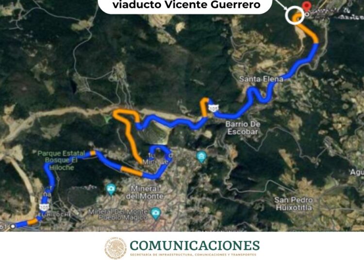 Carretera Pachuca-Huejutla: Cierres nocturnos por construcción