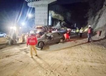 Accidente en obra de la carretera Real del Monte – Huasca deja un herido
