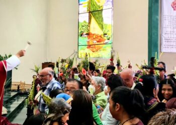 Un gran número de feligreses celebran el ‘Domingo de Ramos’