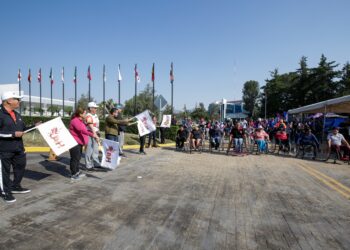 Disfrutan familias Primera Rodada Recreativa Garza FINI