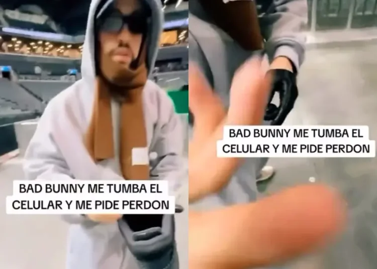Bad Bunny volvió a tirar celular