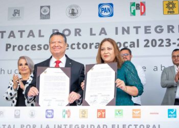 Autoridades Electorales, Poderes del Estado, Colegio de Notarios y Partidos Políticos signan Acuerdo por la Integridad Electoral para las Elecciones 2024