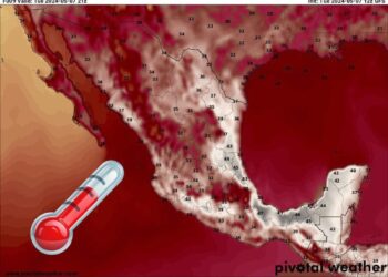 Se prevé ambiente extremadamente caluroso con temperaturas superiores a 45 grados Celsius en 19 entidades de México