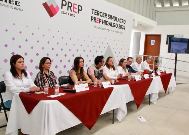 IEEH culmina exitosamente serie de 3 Simulacros del PREP Hidalgo 2024