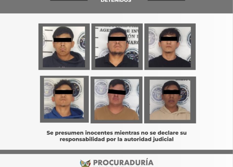 En Zempoala PGJEH detuvo a seis personas por narcomenudeo