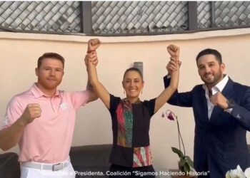 “Yo sé que va a ganar usted”: Canelo Álvarez muestra su respaldo a Sheinbaum