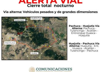Cierres Nocturnos en Carretera Pachuca-Huejutla