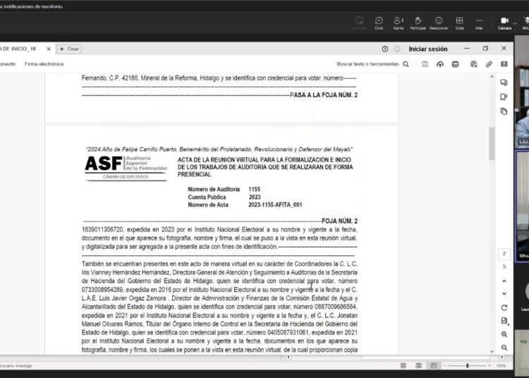 Inicia Auditoría del Programa PROAGUA en Hidalgo para la Cuenta Pública 2023