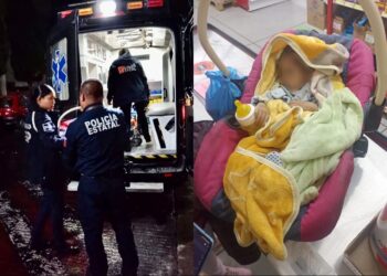 Policía Violeta rescata en Pachuca,  a bebé abandonada en tienda de autoservicio