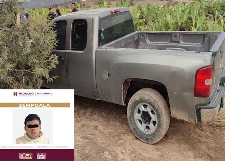 Recuperan vehículo robado y detienen a presunto responsable en Hidalgo