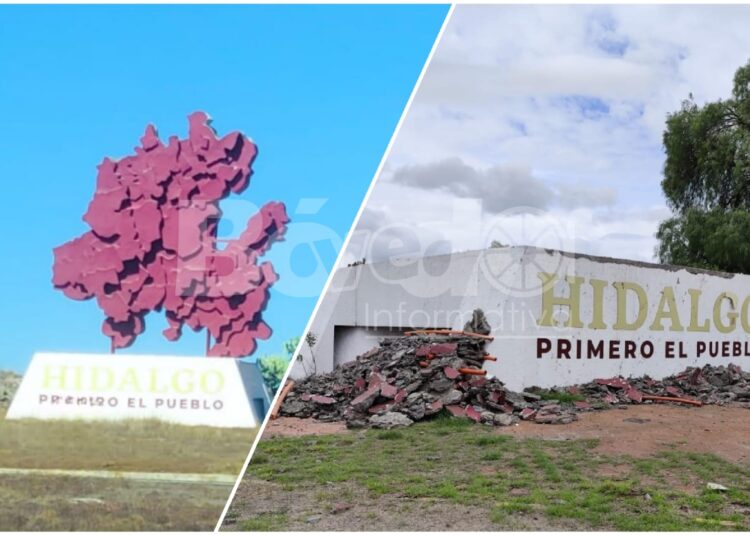 Se desploma el emblemático “Mapa de Hidalgo”: ¿Vandalismo o rachas de viento?