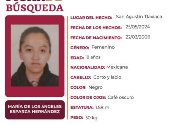 Ficha de busqueda en favor de Maria de los Ángeles Esparza Hernández