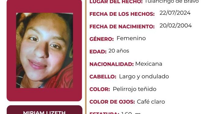 Ficha de búsqueda a nombre de Miriam Licona Romero