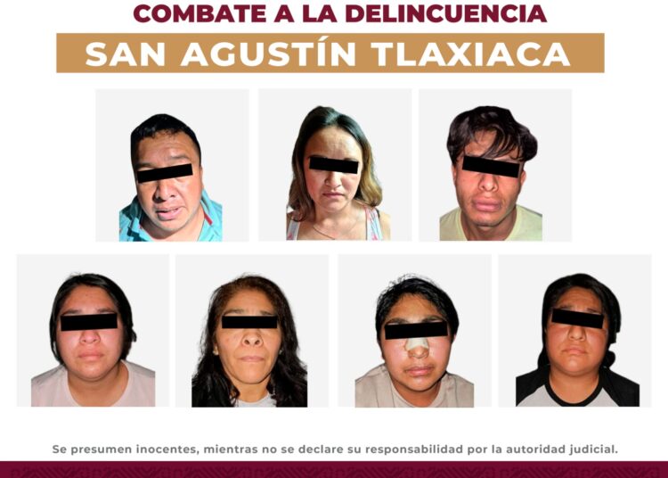 Caen siete narcomenudistas en Tlaxiaca: decomisan drogas y vehículos