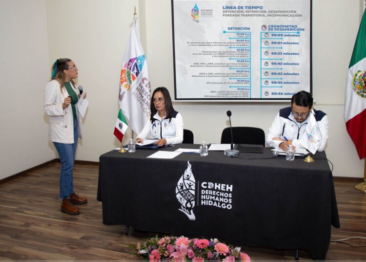 CDHEH emite recomendación por desaparición forzada transitoria de estudiantes