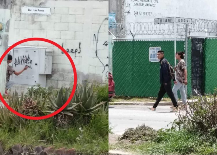 Vecinos de Pachuca denuncian a jóvenes que rayan paredes: ¿Arte o vandalismo?