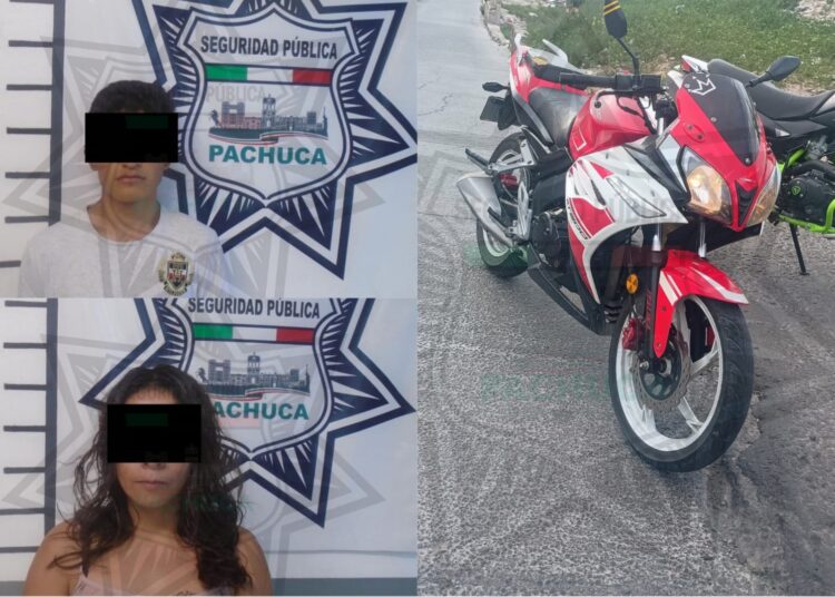 Detienen a dúo de asaltantes de motocicleta en Cubitos tras persecución policiaca