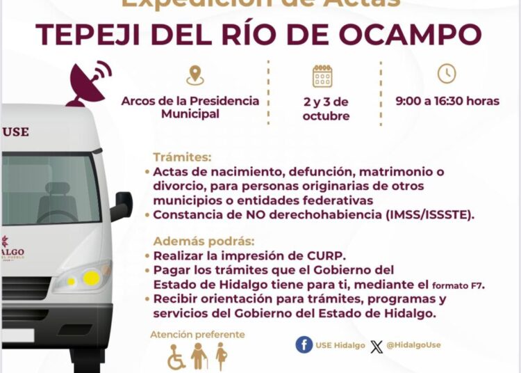 Realizan campaña de Expedición de Actas en Tepeji del Río