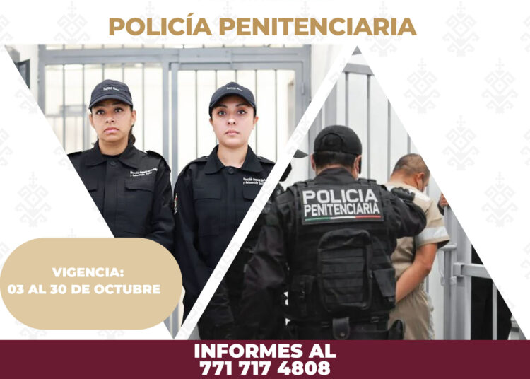 Abre SSPH proceso de reclutamiento para  policía penitenciaria