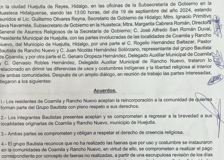 Conflicto social en Coamila y Rancho Nuevo llega a acuerdo y solución con un convenio