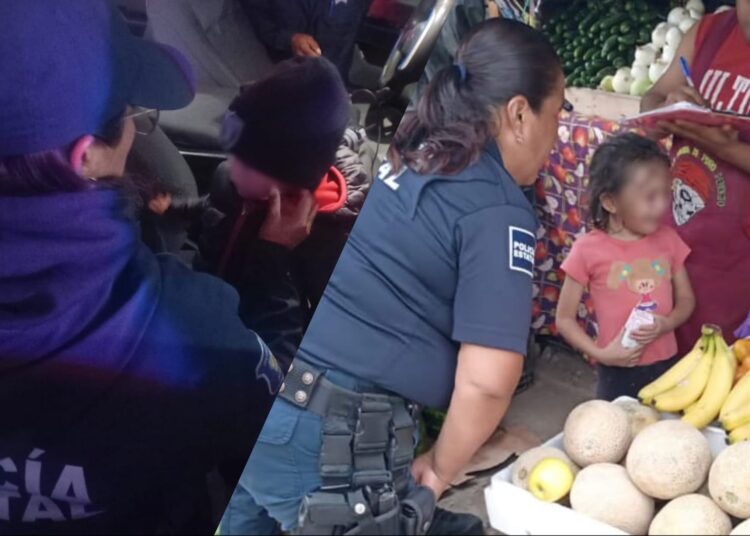 Policía Violeta brinda ayuda a dos menores extraviados en Pachuca y Huejutla