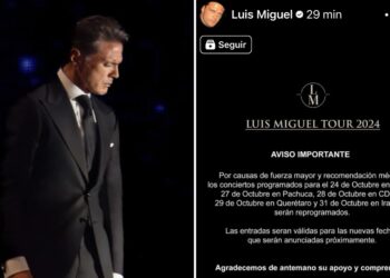 Luis Miguel pospone concierto en Pachuca por razones de fuerza mayor