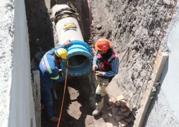 Continúan los trabajos para la rehabilitación del acueducto Téllez