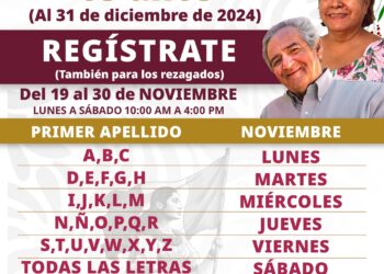 Inicia Registro a Pensión para el Bienestar de las Personas Adultas Mayores