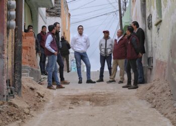 Supervisa Jorge Reyes junto con Alejandro Sánchez obras en Pachuca