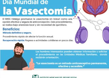Promueve IMSS Hidalgo vasectomías como método anticonceptivo seguro