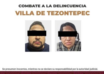 Detienen a pareja por narcomenudeo en Villa de Tezontepec