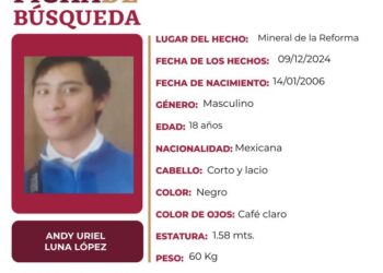 Ficha de búsqueda a nombre de Andy Uriel Luna López