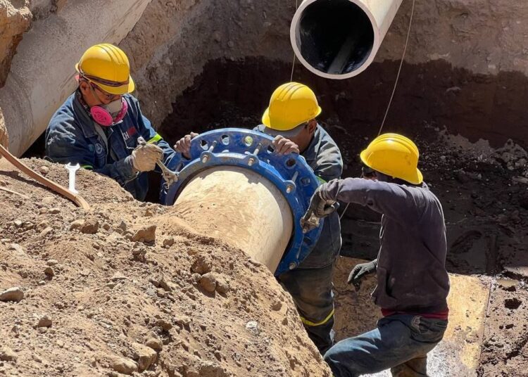 Concluyen maniobras de rehabilitación en el tramo número 11 del acueducto Téllez