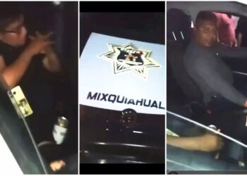 Captan a policías ebrios durante una procesión religiosa en Mixquiahuala