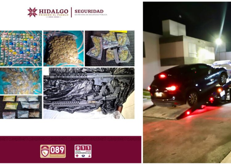 SSPH decomisa más de 2 mil dosis de droga y armas en Pachuca