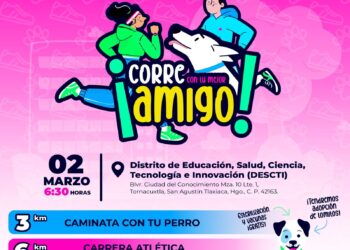 Gobierno de Hidalgo invita a la carrera “Corre con tu Amigo”