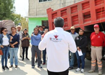 Alcalde Francisco Sinuhé impulsa obras de pavimentación en Zempoala