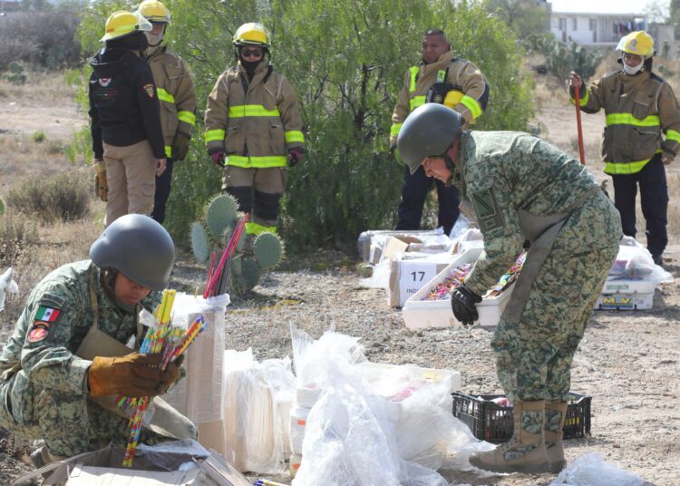 Destruyen material pirotécnico en Pachuca para garantizar la seguridad ciudadana