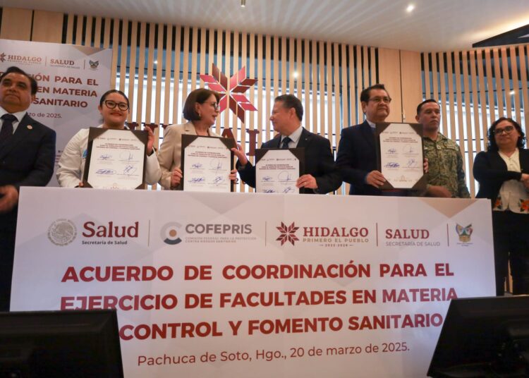 Gobierno de Hidalgo y Cofepris firman alianza para fortalecer seguridad sanitaria