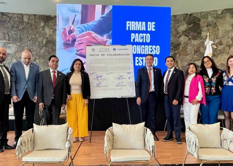 Coparmex firma convenio con el Congreso de Hidalgo