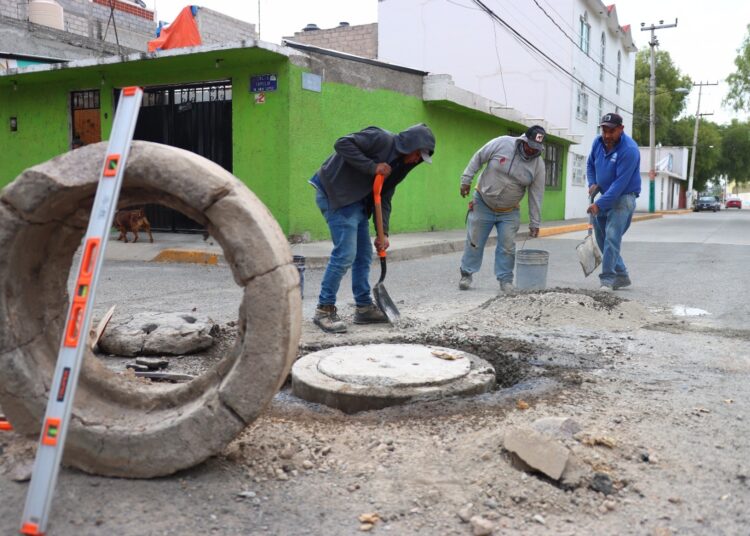 Tizayuca refuerza su infraestructura hídrica: Extraen 550 toneladas de desechos del alcantarillado