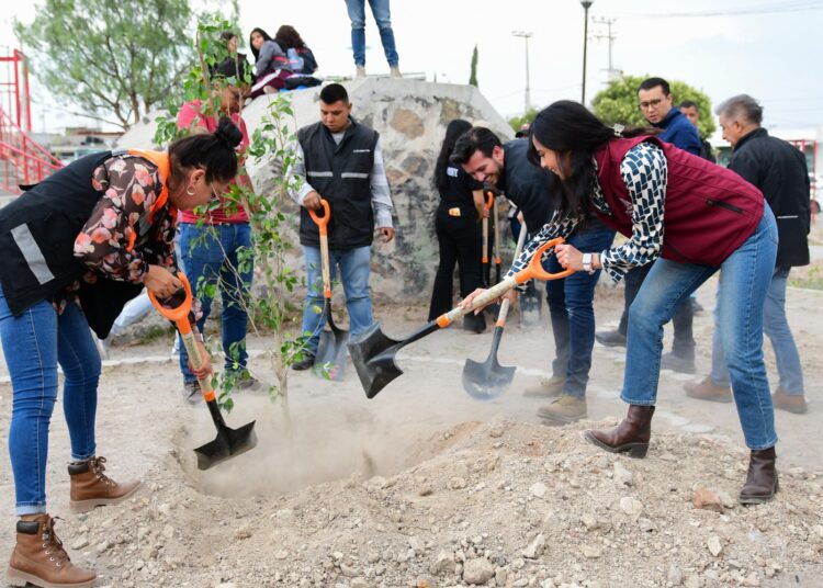 Vecinos de Haciendas de Tizayuca se sumaron a la jornada de “Reforestación sostenible hasta tu comunidad”