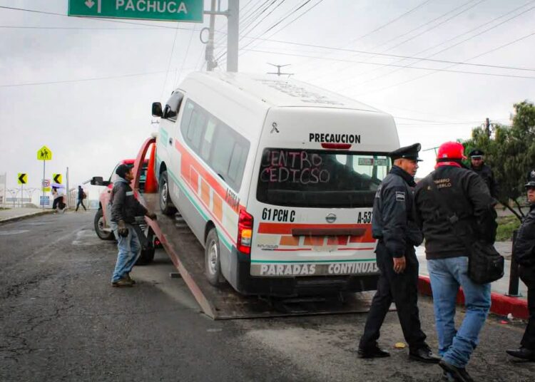 Ponen en cintura al transporte público: inician operativos sorpresa en Pachuca