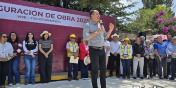 Cristhian Martínez inaugura la rehabilitación de la calle Tula en San Miguel Vindhó