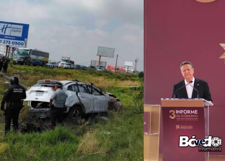 Menchaca lamenta tragedia en carretera México-Pachuca previo a su informe en Plaza Juárez